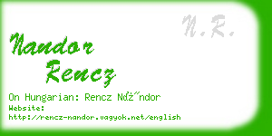 nandor rencz business card